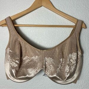 Soma 40G bra stunning support unlined minimizer nude color rose lace